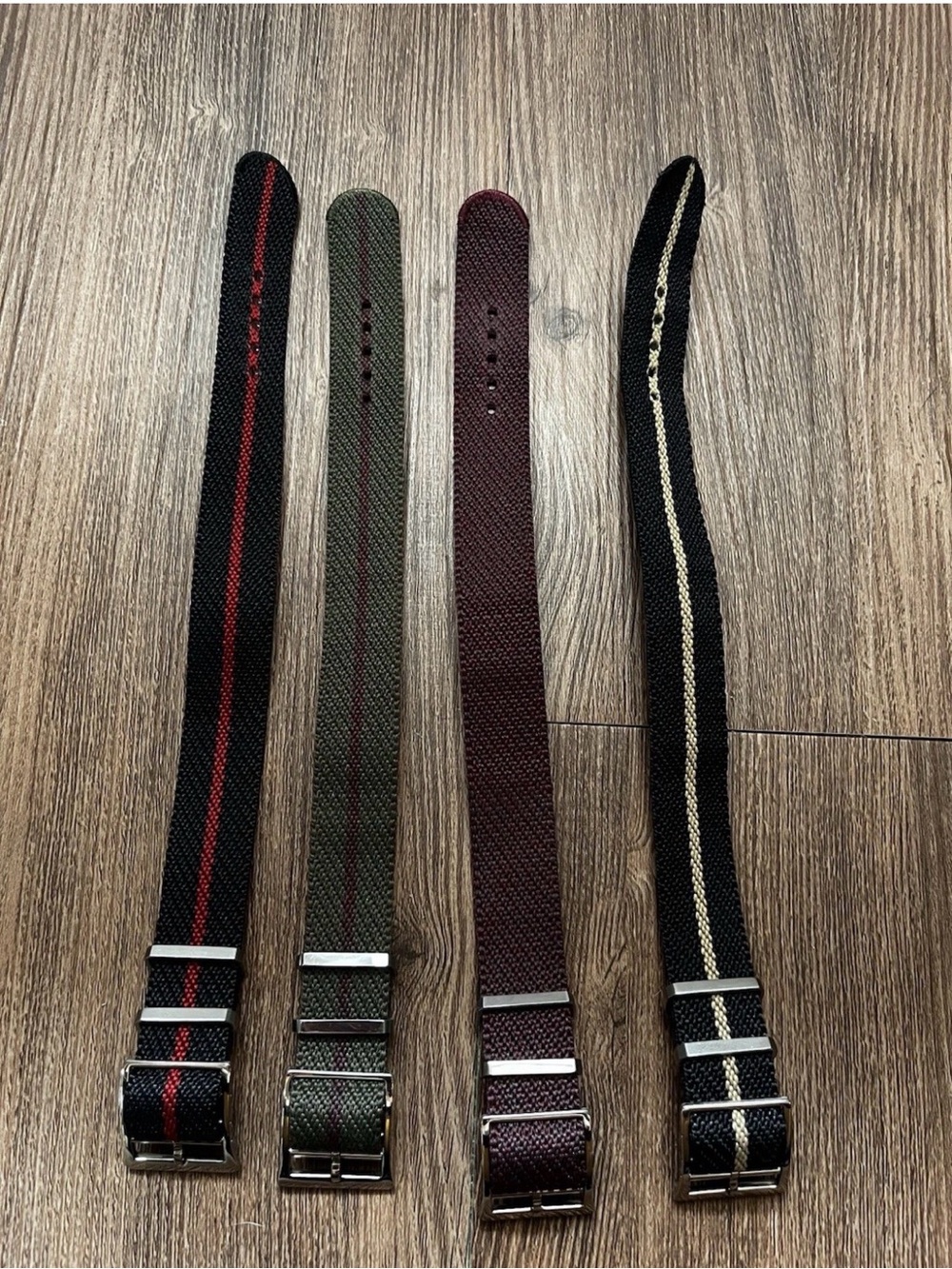 4x Crown & Buckle 19mm Chevron One-Piece Watch Strap Straps Adjustable